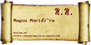 Magos Marióra névjegykártya